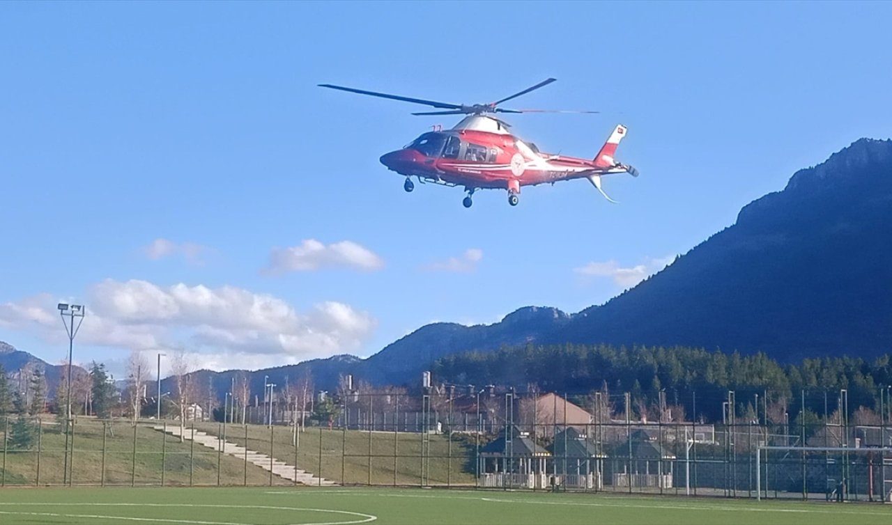 Akkise’de acil durum! Hava ambulansı devreye girdi