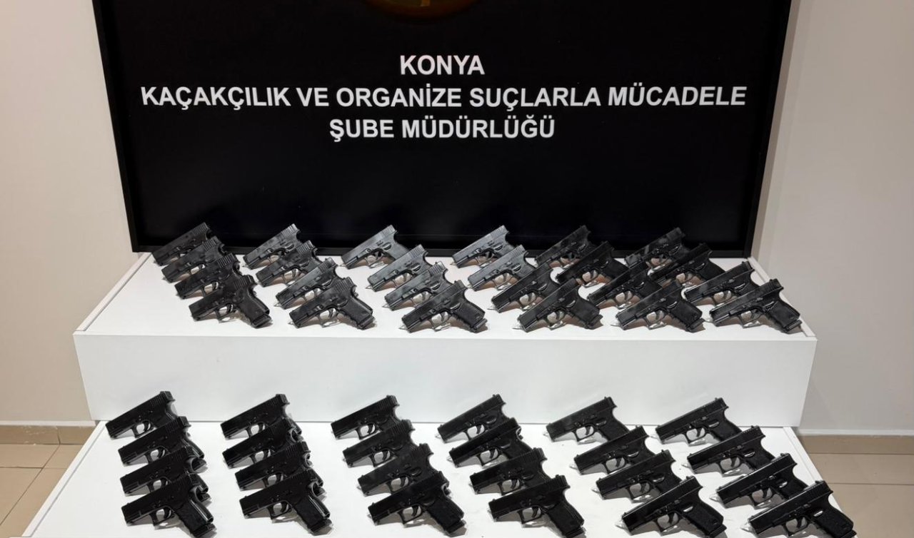 Konya’da durdurulan araçtan cephanelik çıktı