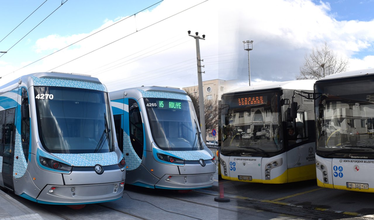 Konya’da tramvay ve otobüs hatlarında değişiklik!
