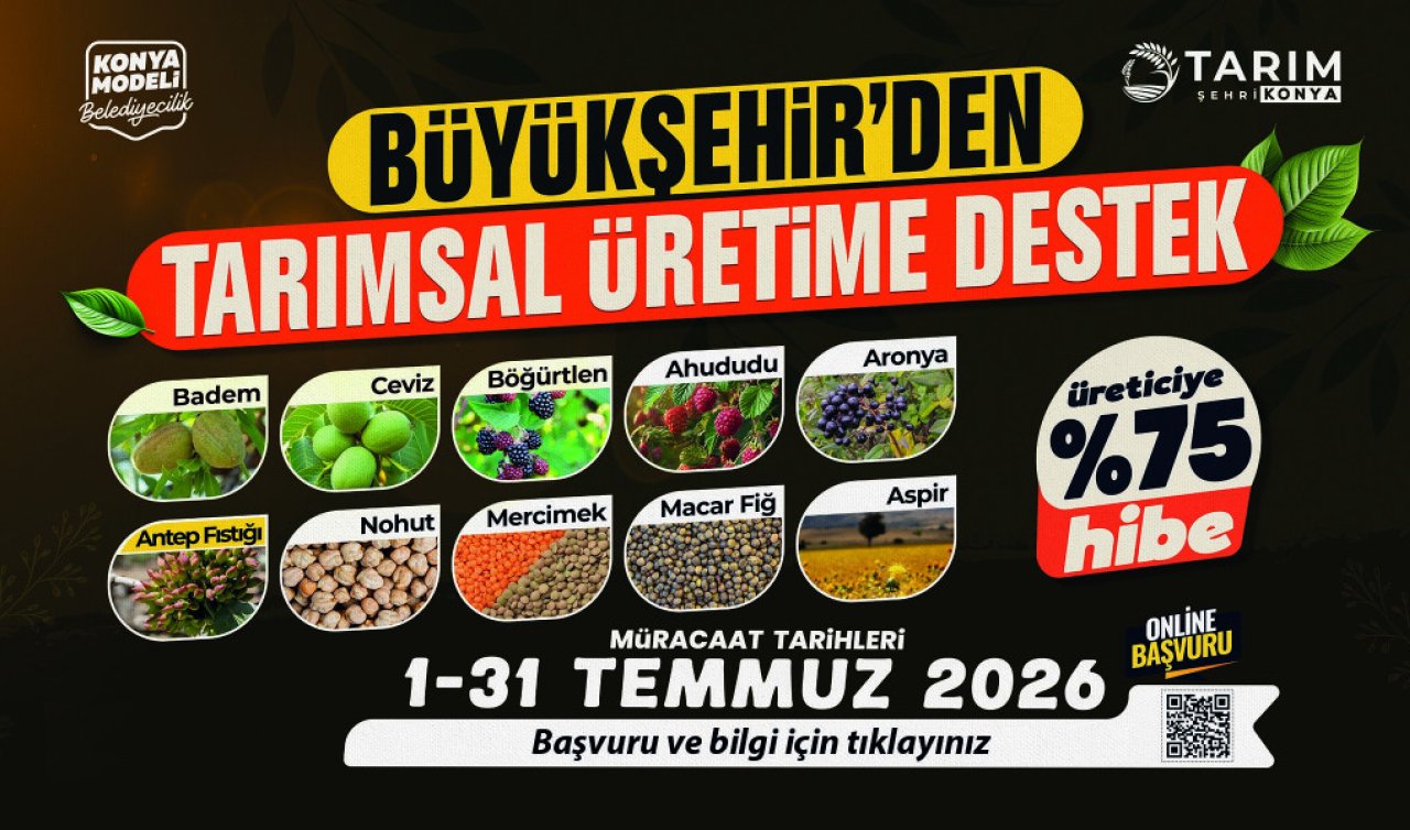 Konya Büyükşehir Belediyesi’nden çiftçilere yüzde 75 hibe destek