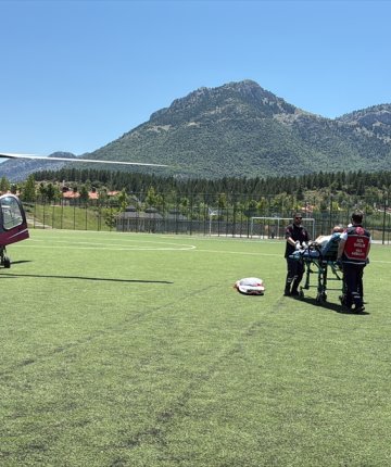Konya’da hava ambulansı kalp krizi geçiren hasta için havalandı
