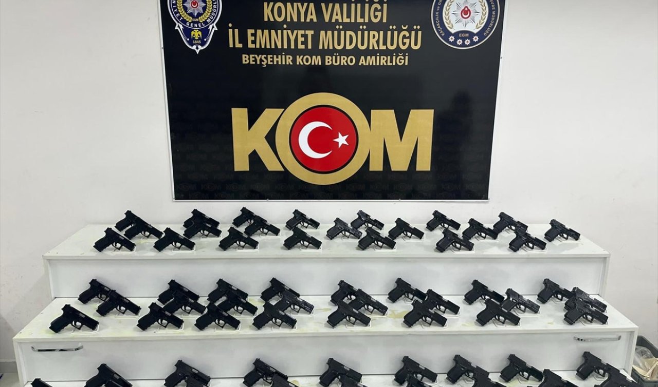 Konya’da 70 ruhsatsız tabanca ele geçirildi