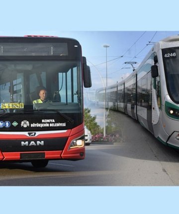 Konya Büyükşehir açıkladı: Otobüs ve tramvaylar ücretsiz hizmet verecek 