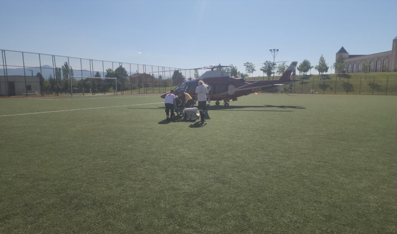 Konya’da hava ambulansı rahatsızlanan hasta için havalandı