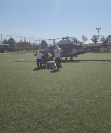 Konya’da hava ambulansı rahatsızlanan hasta için havalandı