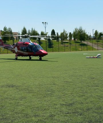 Konya’da hava ambulansı kalp krizi geçiren hasta için havalandı
