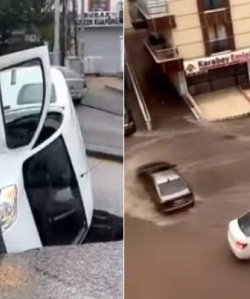Başkentte şiddetli sağanak mesaisi: Yollar çöktü, iş yerlerini su bastı