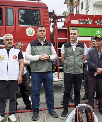 Bozkır’da arıcılara yangınla mücadele eğitimi verildi