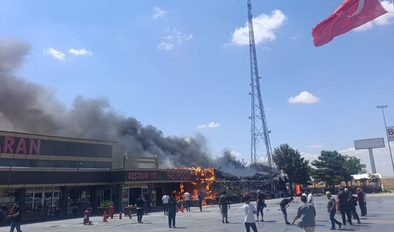 Konya’da dinlenme tesisinde yangın çıktı!