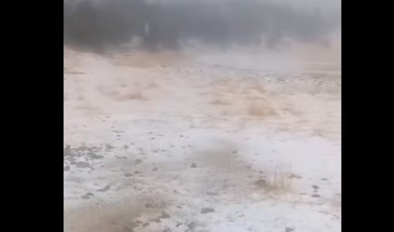Ağustos ayında Konya’yı kış bastı! 2 ilçe beyaza büründü