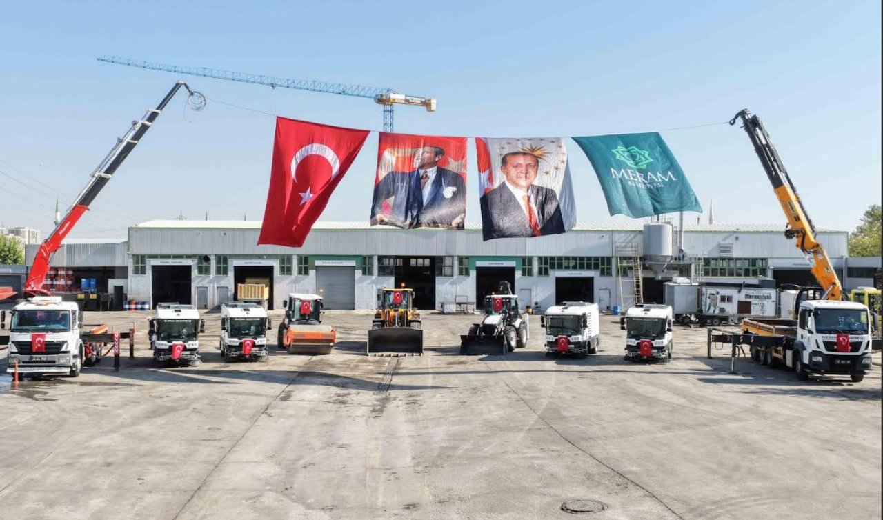 Kazandırılan 7 yeni iş makinesi ile; Meram’ın Hizmet Gücü Büyüyor