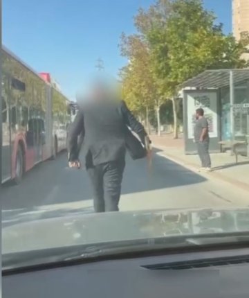 Konya’da trafikte dehşet! Araca saldırdı, 380 bin TL ceza yedi
