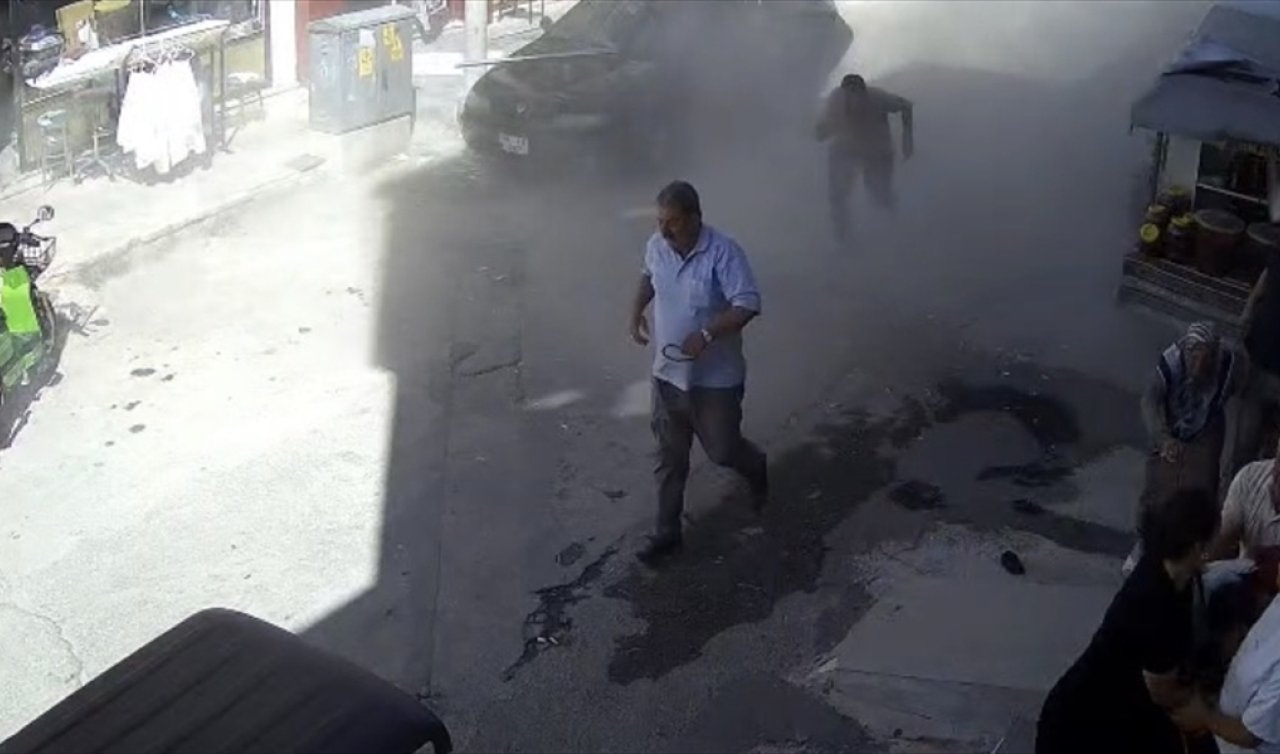 Konya’da iş yerinde tüp patladı! O anlar güvenlik kamerasında...