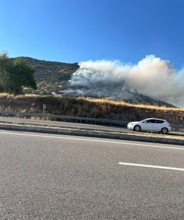 Seydişehir-Konya yolunda orman yangını çıktı 