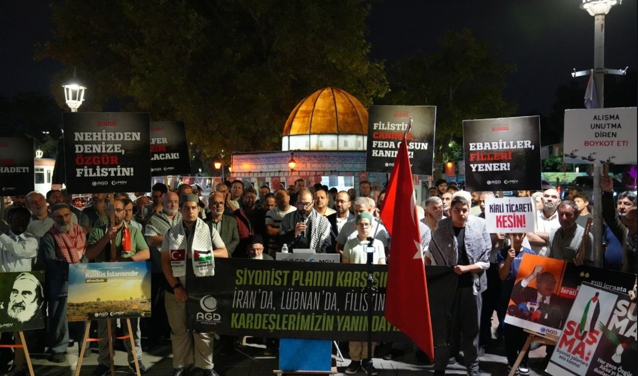 Konya’da Filistin için ses yükselttiler: “Bu acı seyredilecek bir haber değil”