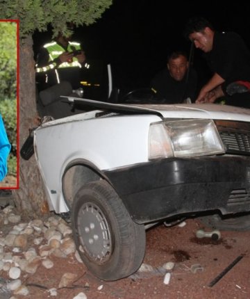 Konya’da kontrolden çıkan otomobil ağaca çarptı: 20 yaşındaki genç öldü