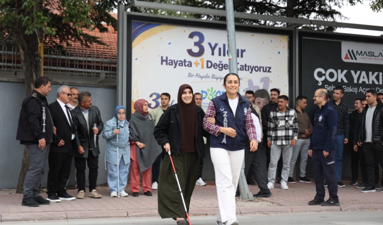 Konya’da zabıtalara özel eğitim! Görme engelliler için sahaya indiler