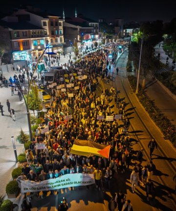 İsrail’in Gazze’de uyguladığı soykırım Konya’da protesto edildi