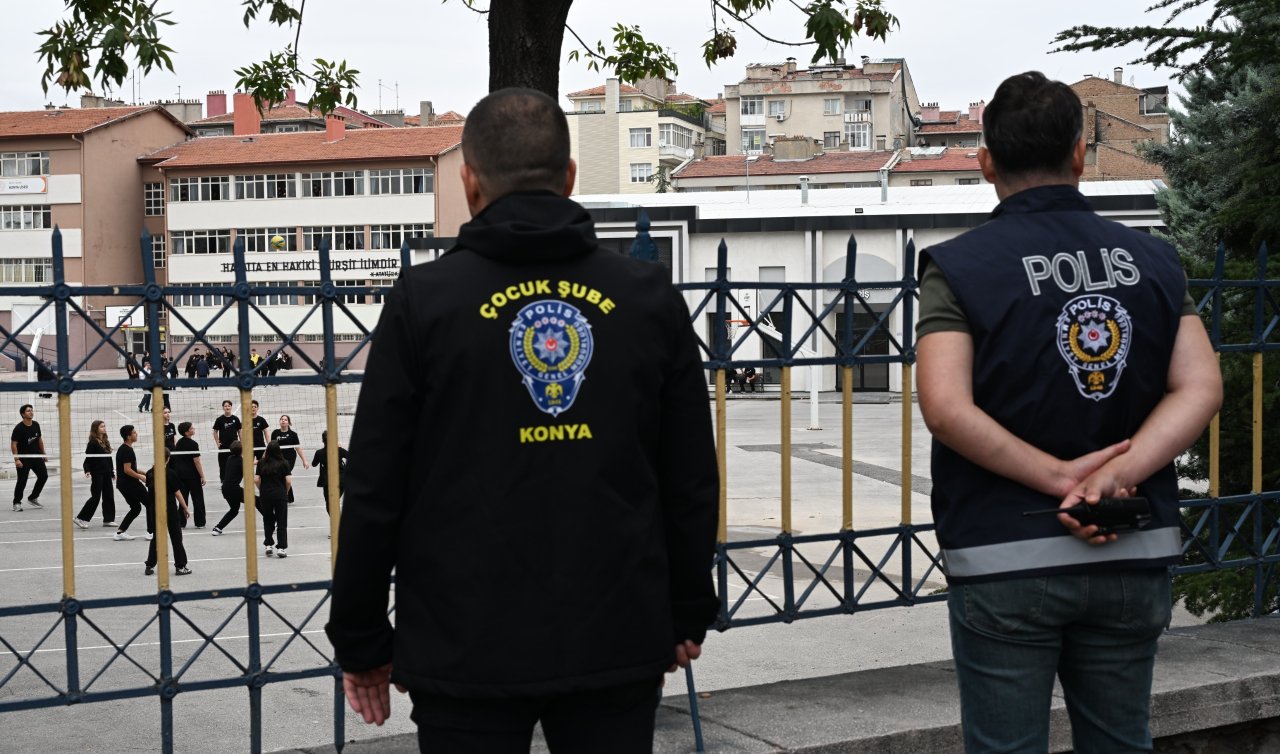 Konya’da okul çevrelerinde sıkı denetim: 9 aranan şahıs yakalandı!