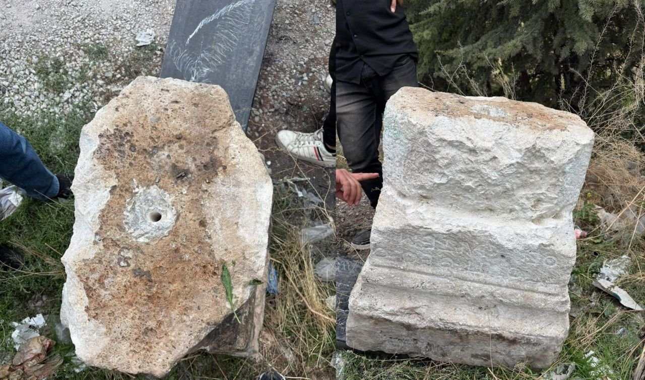 Konya’da tarihi eseri kepçeyle söküp çaldılar!