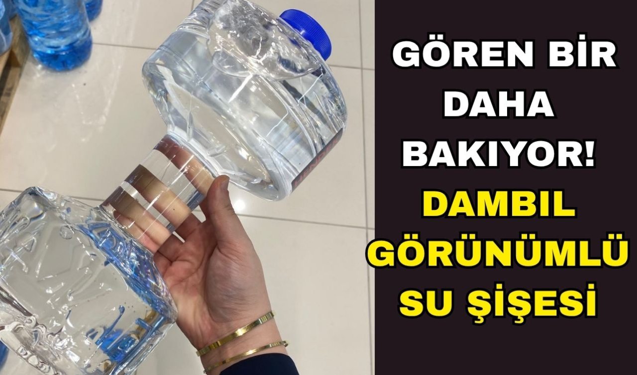 Gören bir daha bakıyor! Dambıl görünümlü su şişesi