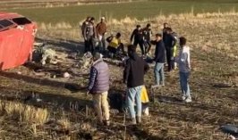 Konya’da işçileri taşıyan minibüs şarampole devrildi! 6 kişi yaralandı