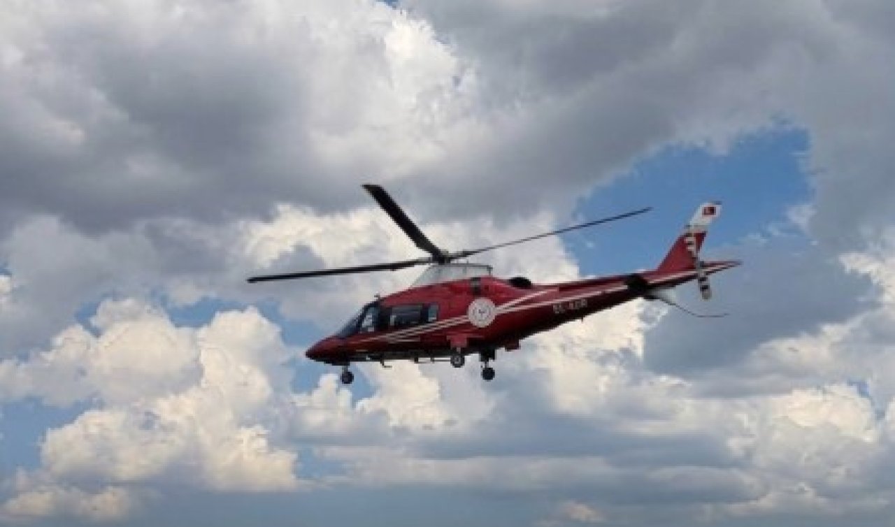 Konya’da hava ambulansı kalp krizi geçiren hasta için havalandı