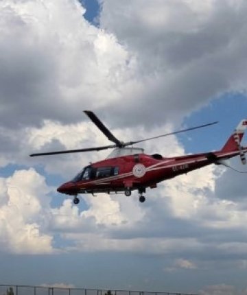 Konya’da hava ambulansı kalp krizi geçiren hasta için havalandı