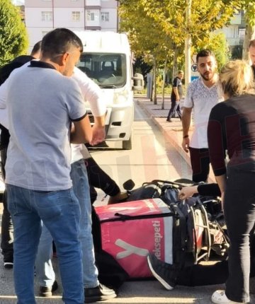 Konya’da otomobil motosikletli kuryeye çarptı: 1 kişi yaralı