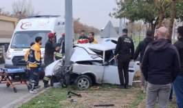 Konya’da feci kaza! Otomobil hurdaya döndü, 2 ağır yaralı